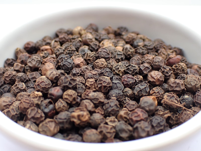 Black peppercorns
